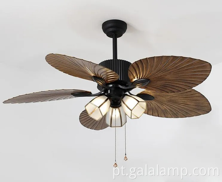 Lustre de fãs de inspiração de inspiração vintage para espaços chiques